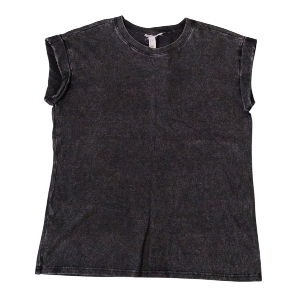 Y2K Distressed Look Women's L Cuff Sleeveless T-shirt Preppy Grunge Whimsigoth